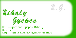 mihaly gyepes business card
