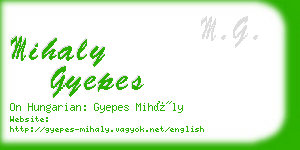 mihaly gyepes business card